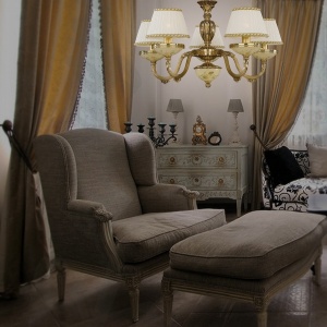 Candelabru din alama 5 brate design italian 6522 204501 universul-luminii.ro