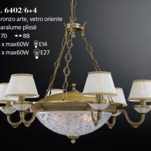 Candelabru din alama 6 brate design italian 10L 6402 201561 universul-luminii.ro