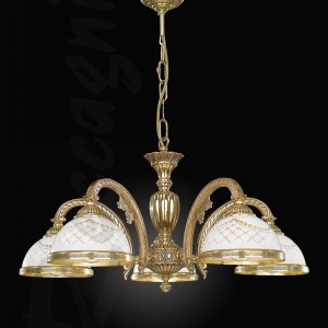 Candelabru din alama cu 5 brate design italian 7102 107361 universul-luminii.ro