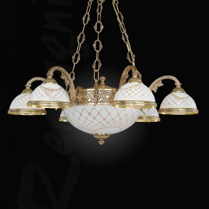 Candelabru din alama design italian 6+2L 7102 204541 universul-luminii.ro