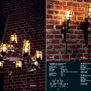 Candelabru din fier forjat realizat manual in stil gotic HL 2425-N 175341 universul-luminii.ro