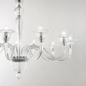 Candelabru elegant cu 8 brate BRIGITTA SP8 TRASPARENTE 199382 IDL - Img 2