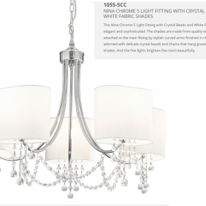 Candelabru elegant design modern Nina 5L 1055-5CC SRT - Img 5