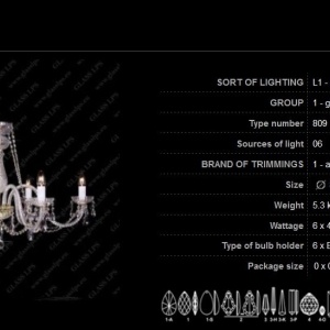 Candelabru, Lustra cristal Bohemia 6 brate L11 809/06/1-A - Img 3