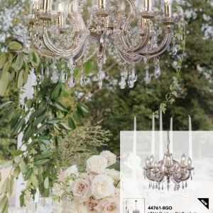 Candelabru, Lustra cu 8 brate cu protectie IP65 Utah 237121 universul-luminii.ro