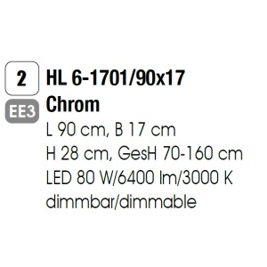 Candelabru, Lustra LED design LUX PRISM, chrome - Img 2