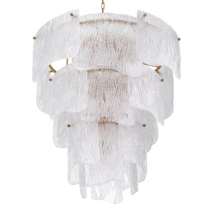 Candelabru LUX design deosebit Asinara L, sticla texturata - Img 1