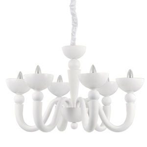 Candelabru LUX stil venetian cu 6 brate BON BON SP6 BIANCO 093994