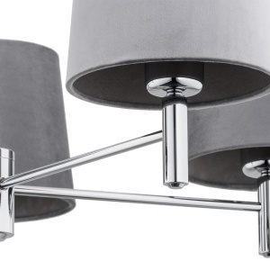 Candelabru modern design elegant BOLZANO 5L gri 103181 universul-luminii.ro