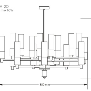 Candelabru modern realizat manual din alama Seti 20L 79171 universul-luminii.ro