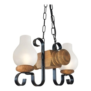 Candelabru rustic fabricat manual din lemn Rustic WOOD-RU-SP2 - Img 1