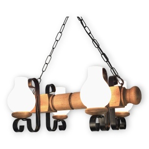 Candelabru rustic fabricat manual din lemn Rustic WOOD-RU-SP4 - Img 12