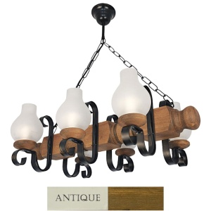Candelabru rustic fabricat manual din lemn Rustic WOOD-RU-SP6 - Img 9