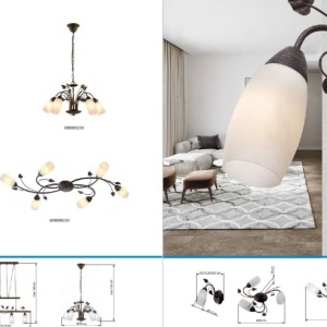 Candelabru rustic metal ruginiu VENEZIA 249181 universul-luminii.ro