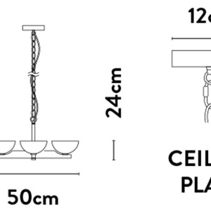 Candelabru stil clasic Belle D-50cm 228841 universul-luminii.ro