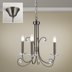 Candelabru stil clasic cu cristal K9 ARIANE 3L nickel inchis 156411 universul-luminii.ro