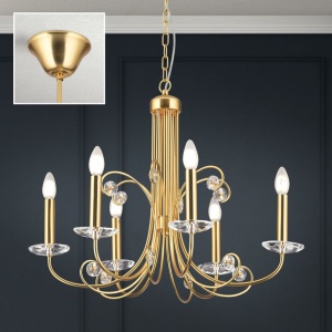 Candelabru stil clasic cu cristal K9 ARIANE 6L auriu 156431 universul-luminii.ro
