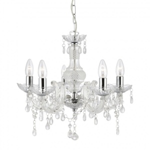 Candelabru stil clasic Marie Therese 5L transparent 1455-5CL SRT - Img 1