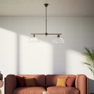 Candelabru stil neoclasic din alama si sticla Elide - Img 17