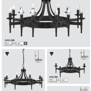 Candelabru stil rustic Cartwheel II 8L 208611 universul-luminii.ro
