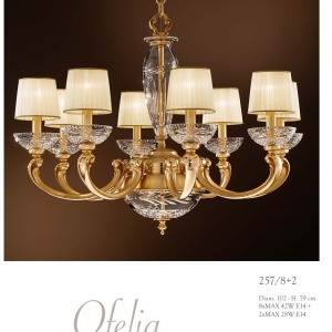 Candelabru XL cu 8 brate LUX realizat manual Ofelia 163161 universul-luminii.ro