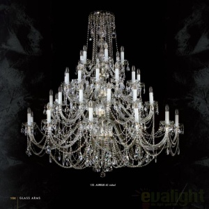 Candelabru XXL Cristal Bohemia Exclusive 42 brate AURELIE 42 - Img 2