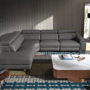 Coltar stanga design italian LUX tapitat cu piele naturala Alfredo - Img 3