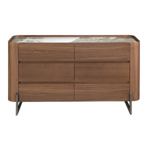 Comoda 6 sertare deosebita design LUX Walnut-Marble - Img 6