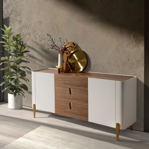 Comoda deosebita design LUX Walnut-Bej - Img 3