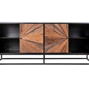 Comoda design industrial vintage Barracuda 180cm, maro - Img 9
