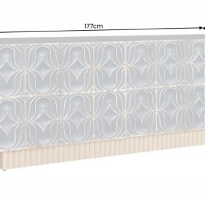 Comoda design natural industrial Piazza San Marco 177cm - Img 2