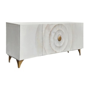 Comoda design vintage Golden Sunset 180cm alb