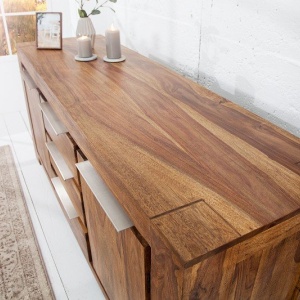 Comoda realizata manual din lemn masiv, design elegant Giant Sheesham 180cm - Img 5