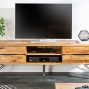 Comoda TV design industrial Living Edge 160cm, stejar salbatic - Img 3