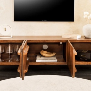 Comoda TV din lemn de mango maro BRASIL 160cm - Img 4