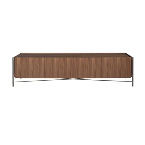 Comoda TV moderna design LUX Walnut and Black - Img 3