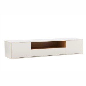 Comoda TV suspendata LOFT 150cm natur/ alb
