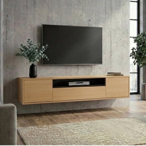 Comoda TV suspendata LOFT 150cm natur/ negru