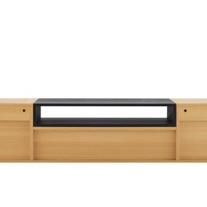 Comoda TV suspendata LOFT 160cm natur/ negru - Img 6