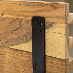 Comoda TV suspendata Relief 200cm, lemn de salcam - Img 8