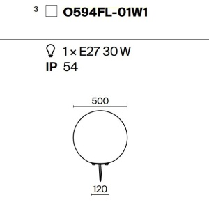Corp de iluminat ambiental exterior IP54 Erda diametru 50cm 122421 universul-luminii.ro