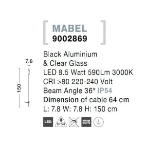 Corp de iluminat LED exterior IP54 cu tarus MABEL 109061 universul-luminii.ro