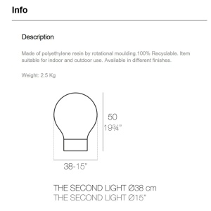 CORP DE ILUMINAT LED RGB DECORATIV THE SECOND LIGHT 38cm 196181 universul-luminii.ro