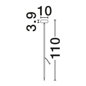Corp iluminat exterior decorativ cu tarus CAMI H-110cm, ciment rosu - Img 2