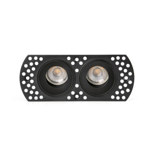 Corp incastrabil cu 2 Spoturi directionabile trimless FLIC 2L negru MR11 GU10