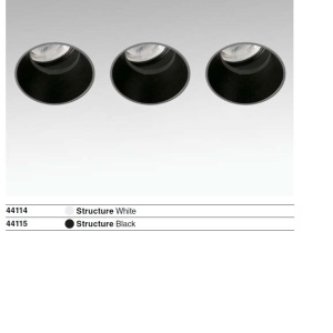 Corp incastrabil cu 3 Spoturi directionabile trimless FLIC 3L negru MR11 GU10 - Img 5