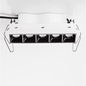Corp incastrabil tavan fals cu 5 spoturi LED SWAN alb/ negru NVL-9232126 189801 universul-luminii.ro