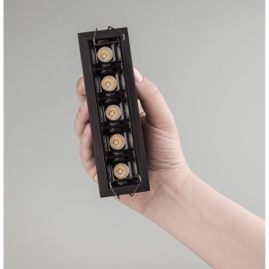 Corp incastrabil tavan fals cu 5 spoturi LED SWAN negru NVL-9232127 189811 universul-luminii.ro