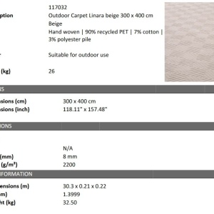 Covor design LUX tesut manual Linara 300x400cm - Img 4