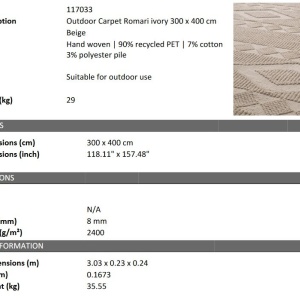Covor design LUX tesut manual Romari 300x400cm - Img 2
